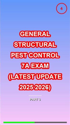 General Structural Pest Control 7a Exam Latest Up