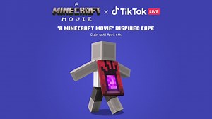 How to get A Minecraft Movie themed cape from TikTok