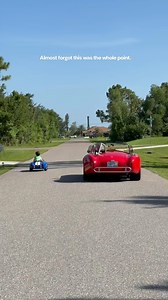 Factory Five builder, Henry R. takes a short cruise with his grandson. He’s already promised him the red roadster and his granddaughter a blue one! | Factory Five Racing