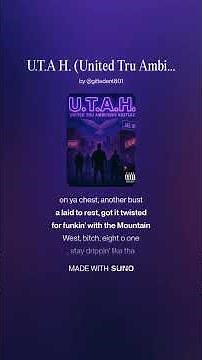 "U.T.A.H. (United Tru Ambitious Hustlaz)" #ogden #saltlakecity #raptors #jazz