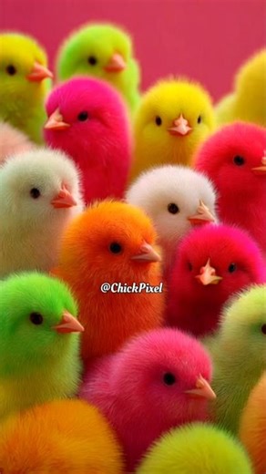 WOW! Colorful Chick Melt Your Heart 🐥🌈 Cutest Baby Chicks Ever #birds #adorablechicks #chicks
