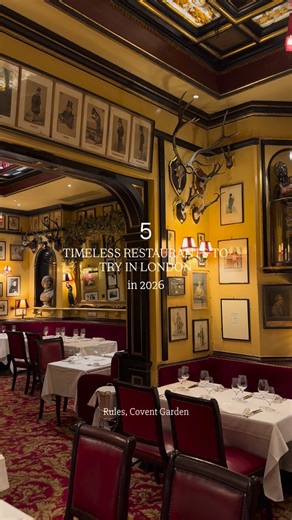 Long before trends, Instagram, tasting menus, or open kitchens, these restaurants were already shaping how London eats 🍴 From candlelit rooms steeped in literary history to dining rooms that have welcomed the same families for generations, each of these institutions offers a true timeless experience 🕯️✨ 🥧 @rules_restaurant Founded in 1798, Rules is London’s oldest restaurant, celebrated for classic British dishes like pies and game, historic interiors, and a deep connection to literary and th