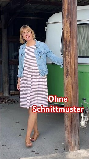 Sew a summer jersey dress WITHOUT a pattern