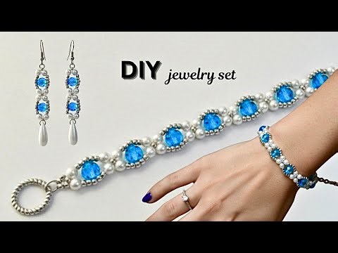 Beaded pearl beads bracelet. How to make a beads bracelet.