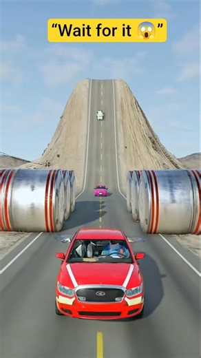 Trucks vs Bollards Crash #beamngcrash #trucksvs#bollards #5