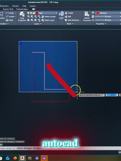 L Shape Column in AutoCAD 🔥 One Click Trick! | #autocad