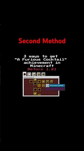 How to get "A Furious Cocktail" in Minecraft #minecraft #achievement #gaming #minecraftbuilding JDM
