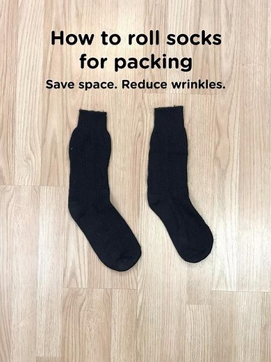 How to roll your socks for packing in 15 secs—Organizes + Saves Space!