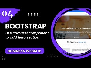 Bootstrap 5 #4 - Work on the carousel component to add hero
