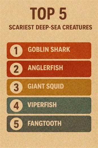 Top 5 Scariest Deep-Sea Creatures 😱 | Ocean Horror Facts #shorts #didyouknow #facts #amazingfacts