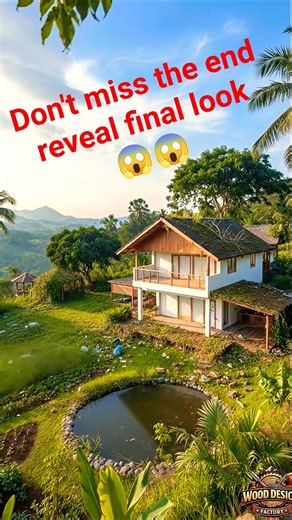 Luxury Eco Villa in Nature 🌿 | Dream Tropical Retreat with Modern Wooden Design #shorts