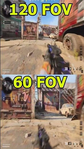 90 FOV Vs. 120 FOV #shorts #cod #mw2