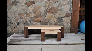 Step Stool in Walnut and Maple Wood, Contemporary Mission Style - Etsy