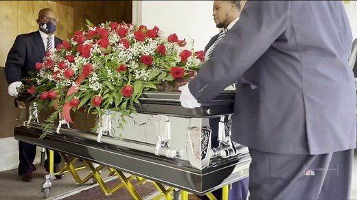 Andrew Brown Jr.’s casket carried in for viewing