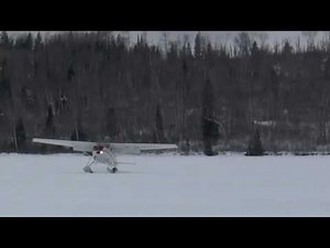 Ski Flying Cessna 180 !!!!!!