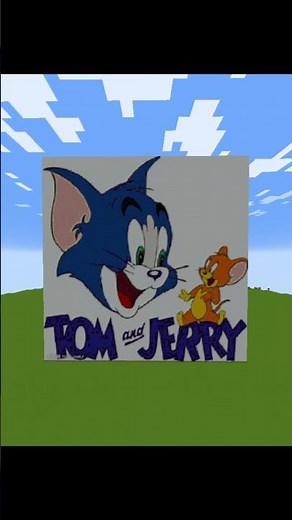 Satisfying PixelArt in Minecraft! | Tom & Jerry Pixel Masterpiece | #shorts #minecraft #gaming