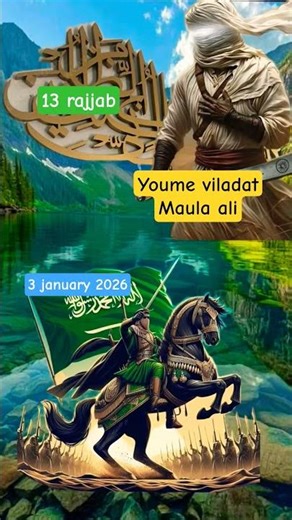 3 January 2026mmaula ali ki viladat🕋🕌🤲💚#13 rajjab#yaali #shorts