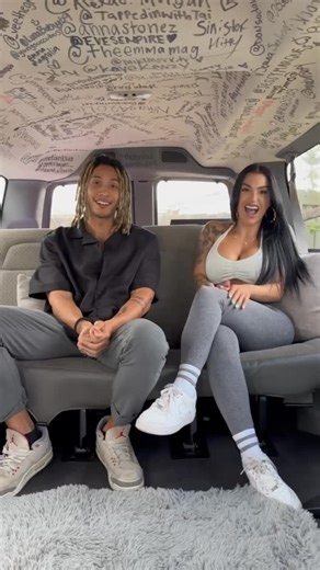 The FanBus | His girl crashed the set 😩😂 He told her he was filming a “podcast” .. yea ok lol | Instagram