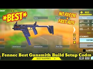 fennec best gunsmith build setup cod mobile | fennec best attachment loadout codm | no recoil fast