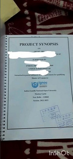 MCOP-001 PROJECT SYNOPSIS FULL DETAILS 😲😲😲😲 #ignou #project #synopsis #mcom #ignousolvedassignment