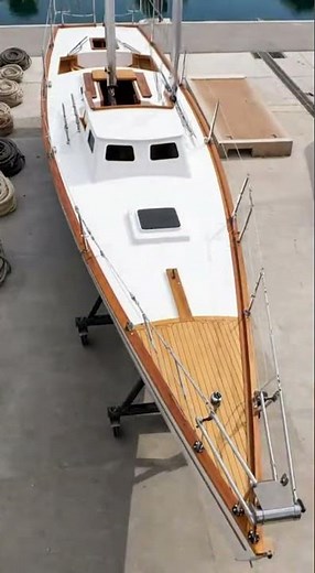We Built This Epic Wooden Sailboat From Scratch #boatbuilding #sailboat