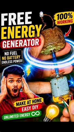 How to generate free energy using DC motor |⚡💡
