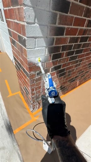 209K views · 430 reactions | Get your exterior jobs done with #graco LP tips to reduce overspray, extend tip life, and maximize profits like Wackenhut Painting Co.. ・・・ #exteriorpainting #paintingbrick #spraygun #airlesssprayer #gracopaintsprayers #paintcontractor #wackenhutpainting #loxonprimer #SmallBusiness #painting #satisfyingvideo #oddlysatisfyingvideo #satisfying #painter #foryoupage #foryou #fyp | Graco Inc. | Facebook