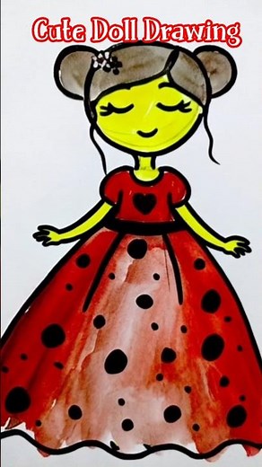 Cute Doll Drawing | Easy Doll Sketch Tutorial | Step by Step Doll Drawing for Beginners