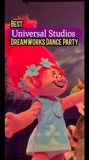 Best! DreamWorks Dance Party! Universal Studios Florida! #shortsfeed #universalstudios #trolls