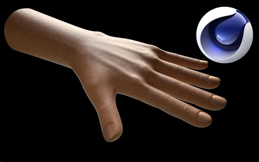 C4D建模教程：教你做一个超B真的手喔