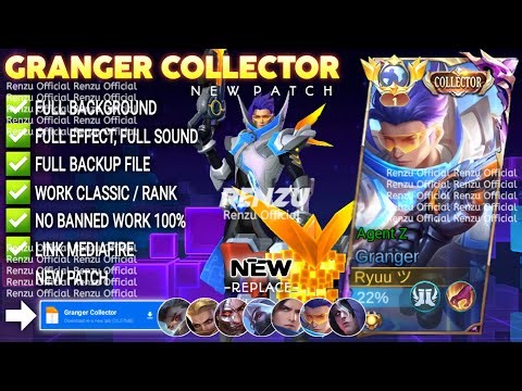 NEW! Script Skin Granger Collector - Agent Z No Password | Full Effect Voice | Patch Terbaru