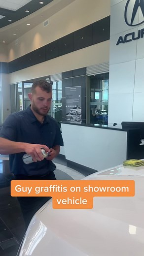 Permaplate is the product being demonstrated. Available with the purchase of a new or used vehicle at acura of Melbourne