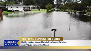 Cyclone Debby has dumped more rain on the East Coast as it made second landfall in South Carolina. In North Carolina, over 70,000 households were without power, and 1 person was killed by a tornado. A tornado watch has been extended until Friday as Debby moves northeast. #US | CGTN Global Watch | Facebook