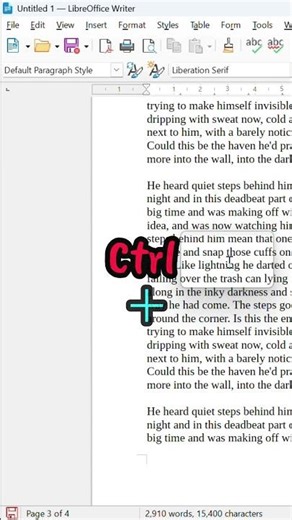 Jump to Top in 1 Second! | MS Word & LibreOffice Writer Shortcut #tricks #shorts