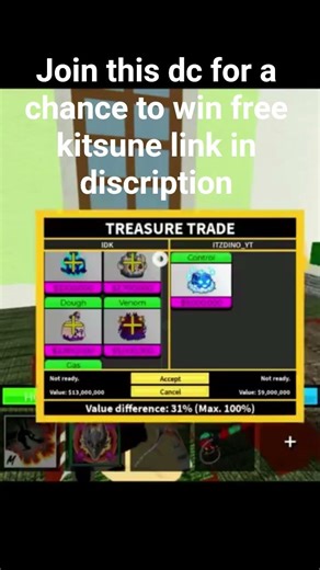 join this dc server to win free kitsune ‪@bloxfruitstradingserverdiscord‬ #roblox