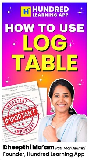 How to use Log Table #startingvidafinishingisimportant #education #11th12th #publicexam2026