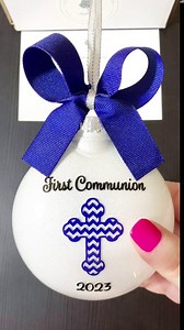 First Communion Ornament, Personalized First Communion Gifts for Boys, First Holy Communion Gifts