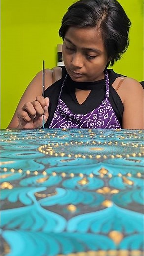 Teal Mandala Wall Art | Hand-Painted Meditation Decor for Mindful & Boho Interiors #mandala #art