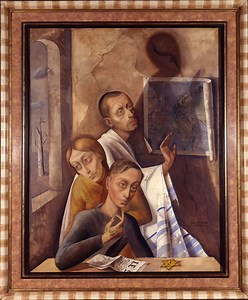 #Donnerstagsobjekt: Selbstporträt im Versteck, Felix Nussbaum, Brüssel, Januar 1944, DHM Unser heutiges #Donnerstagsobjekt wird von Daniel Sauer, Bildungsreferent am DHM, vorgestellt: Es zeigt das Gemälde „Selbstporträt im Versteck“ des Malers Felix Nussbaum, welches noch bis zum 22. März 2026 in unserer Ausstellung „Roads not Taken. Oder: Es hätte auch anders kommen können“ zu sehen ist. Felix Nussbaum vollendet sein Bild in einem Versteck in Brüssel im Januar 1944. Es zeigt ihn, seine Frau Fel