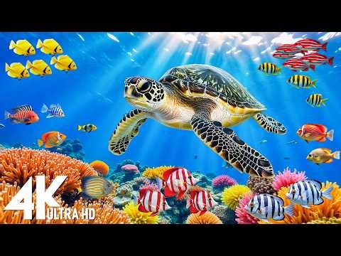 Under Red Sea 4K -Beautiful Coral Reef Fish in Aquarium, Sea Animals for Relaxation,4K Video UHD #23
