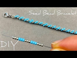 Spiral Beaded Bracelet Tutorial: Two Bead Herringbone Bracelet | Seed Bead Bracelet