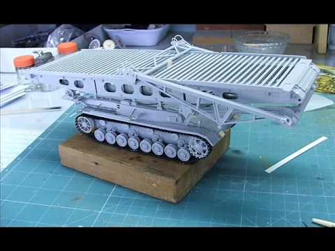 Military modelers 1/35 scale Trumpeter Kit German Brückenleger IV b .