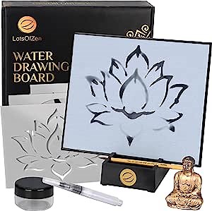 𝐖𝐚𝐭𝐞𝐫 𝐃𝐫𝐚𝐰𝐢𝐧𝐠 𝐁𝐨𝐚𝐫𝐝 𝐊𝐢𝐭 — Water Painting Art Board — Water Art Drawing Board for Zen Water Painting & Embracing Mindfulness