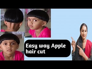 # cute girl hair cut #apple hair cut #how to do apple hair cut#haircut #stepbystep hair at home #