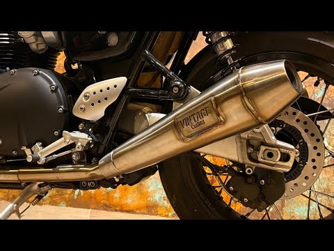 Triumph Thruxton 1200 rs mufflers mod / sound