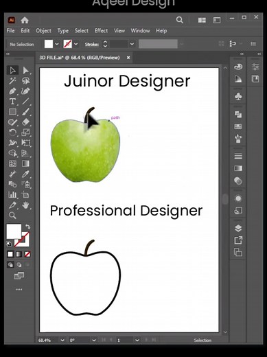 Create a 3D Green Apple in Adobe Illustrator