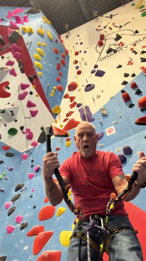 #thisis70 #noexcuses #movementislife #thefinger Ice tools indoors! That was as far as I got ! Then climbed the rest of the climb with my hands ! Big pump !!!