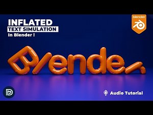 Inflated Bouncy Text Simulation in Blender | Easy Cloth Simulation Tutorial