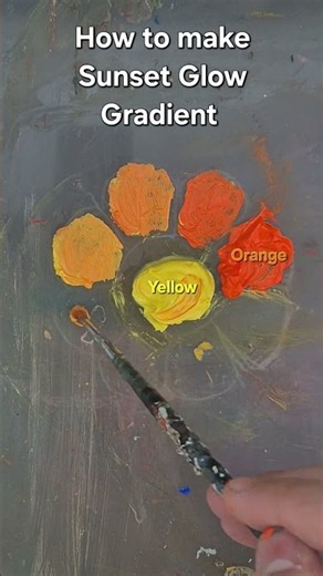 How to make Sunset Glow Gradient from just Orange and Yellow #satisfying #gradient #sunsetglow