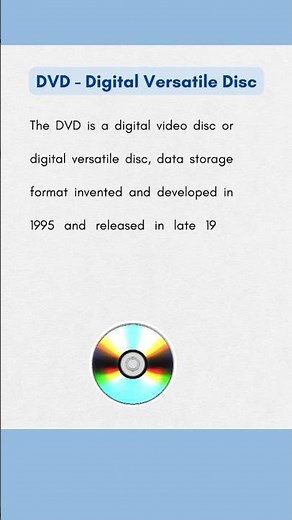 What is DVD (Digital versatile Disk) | Computer Fundamentals |